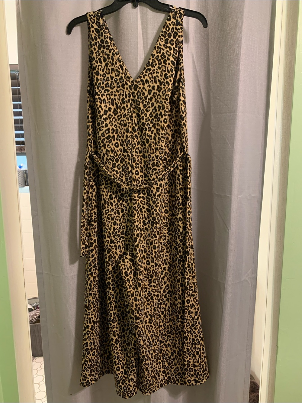 Wide Leg Jumpsuit in Leopard Print Brown